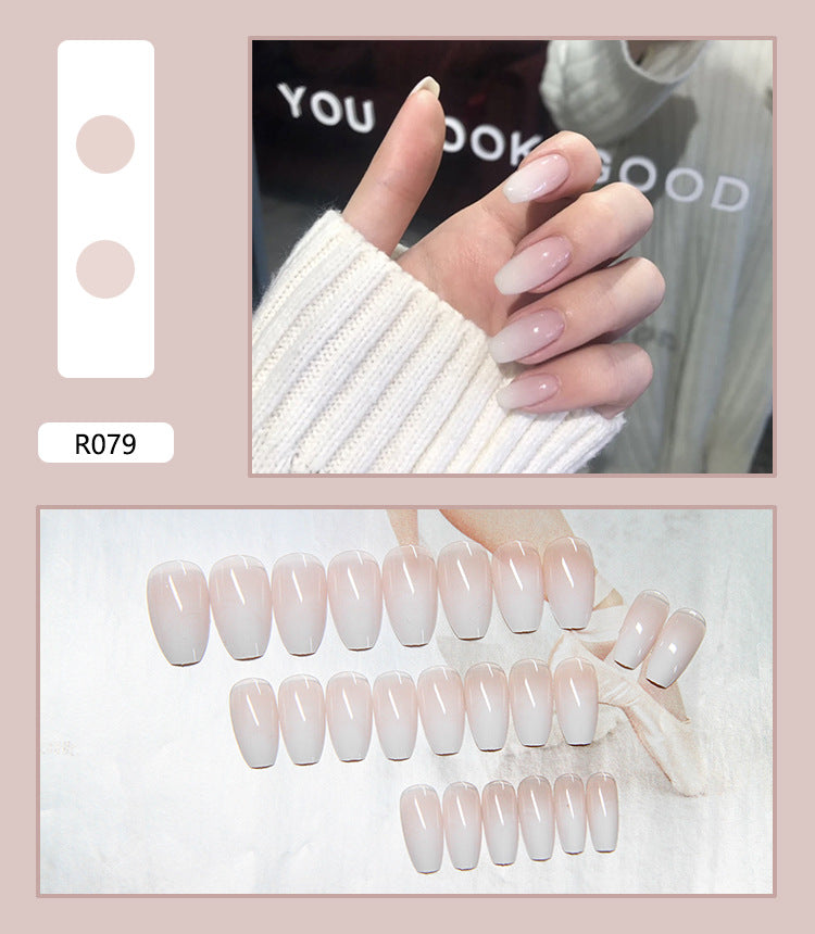 Milky White Ombré Nails