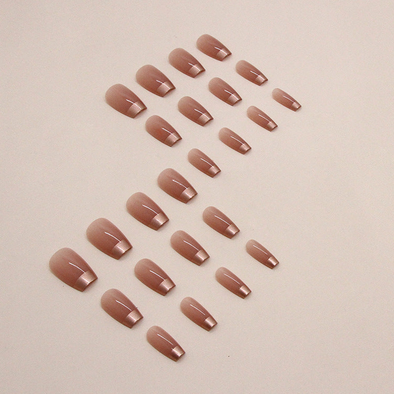Rose Gold French Tip Nails