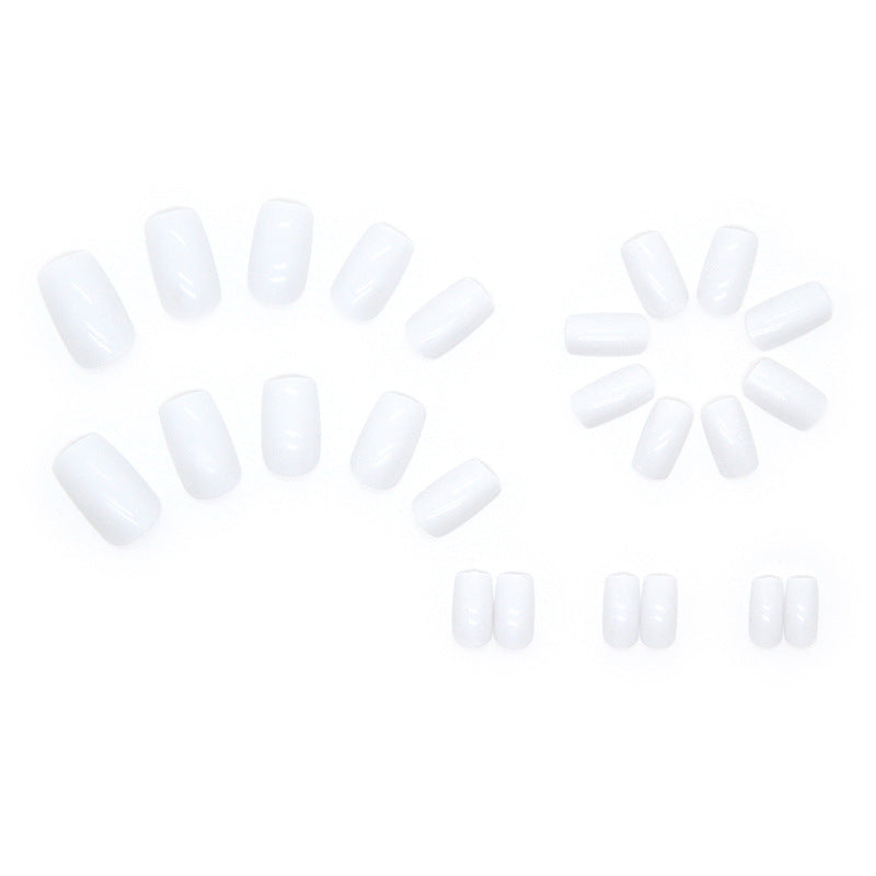 Elegant White Coffin Nails