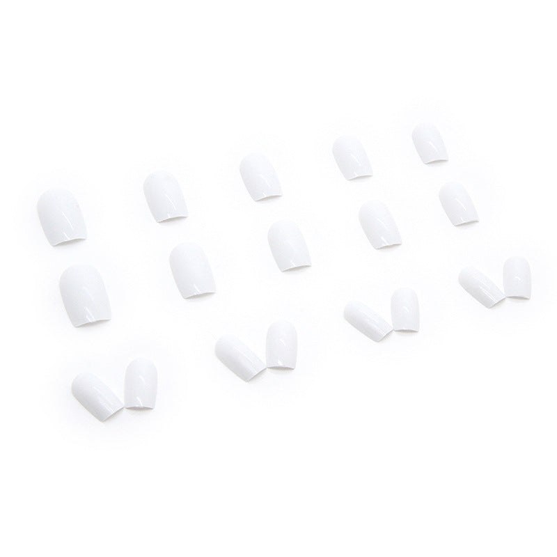 Elegant White Coffin Nails