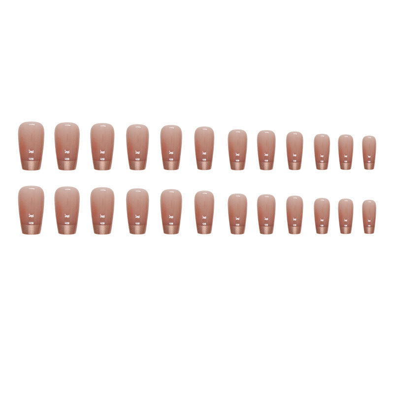 Rose Gold French Tip Nails