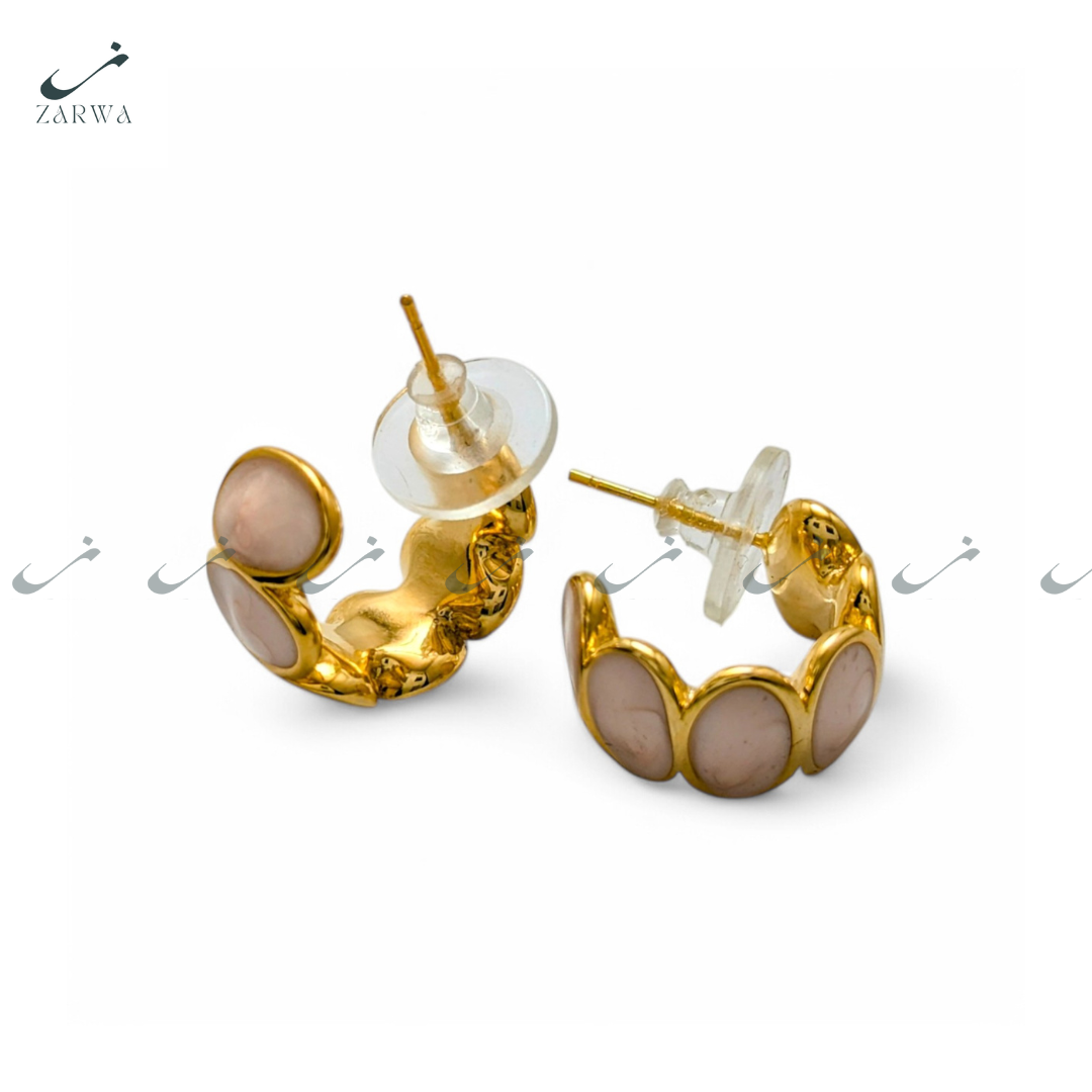 Hexa Pearl Finish Earrings