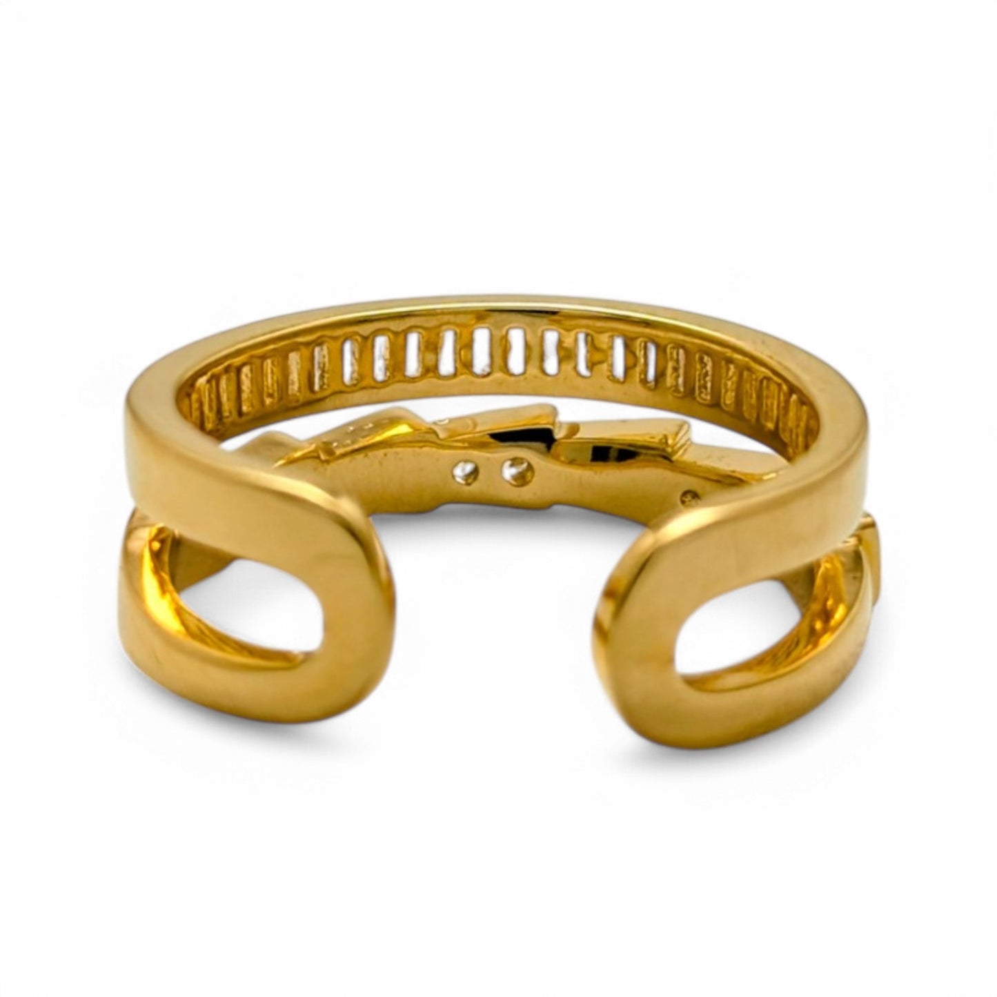 Cubic Zirconia Gold Accent Ring