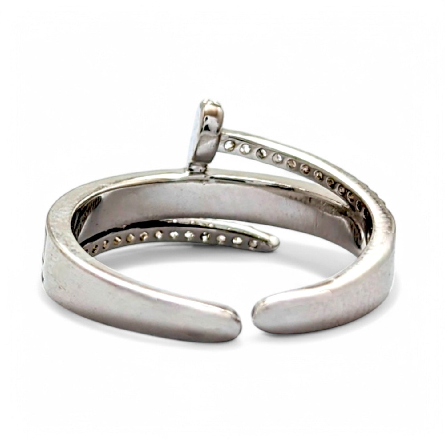 Nail-Inspired Silver Ring
