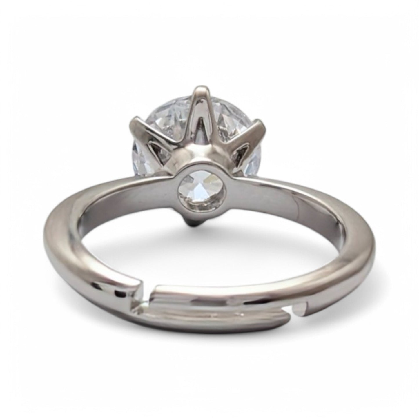 Silver Solitaire Ring