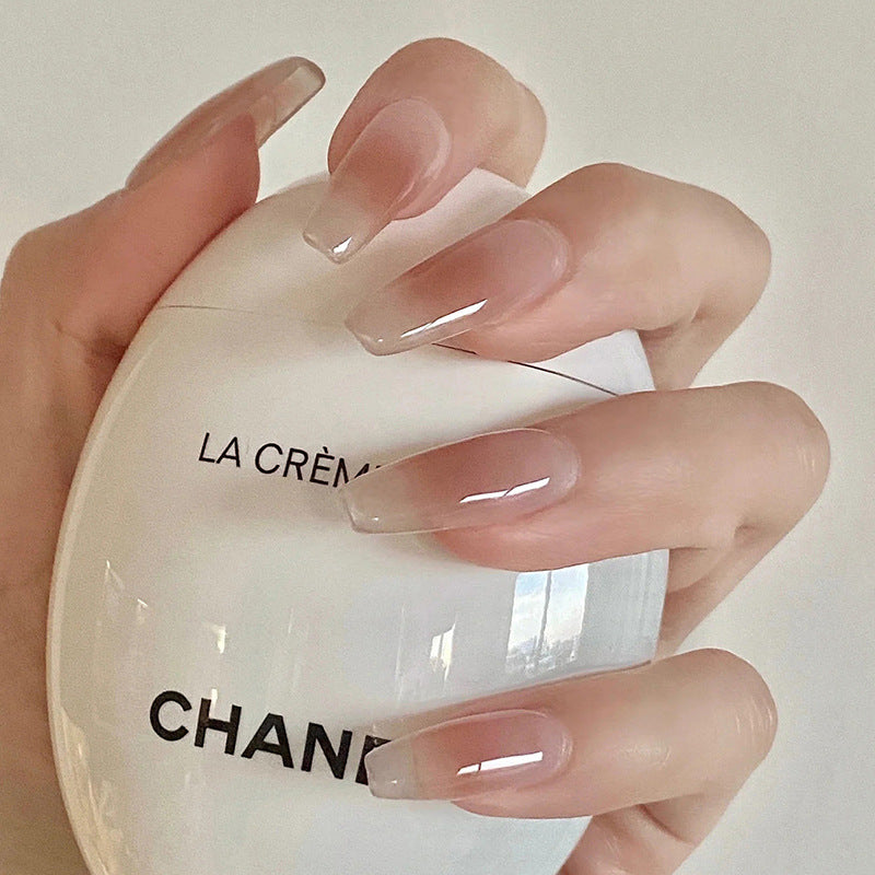 Glossy Nude Gradient Press-On Nails