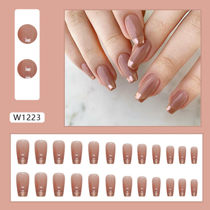 Rose Gold French Tip Nails