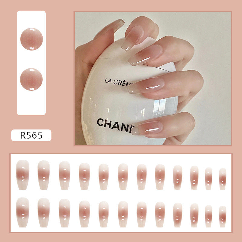 Glossy Nude Gradient Press-On Nails