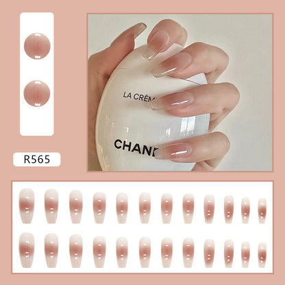 Glossy Nude Gradient Press-On Nails
