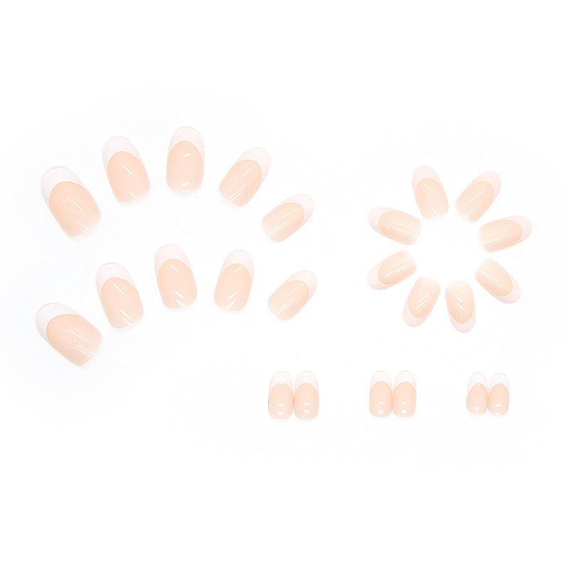 Glossy White French Tip Nails – Classic Almond Design