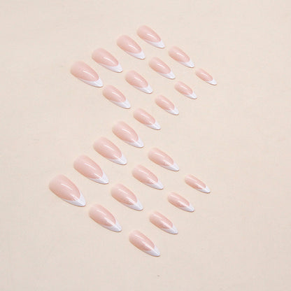 Pearl White French Tip Nails