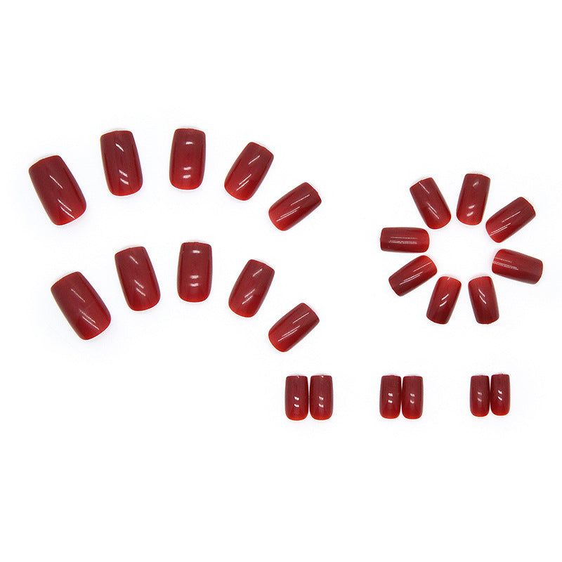 Classic Red Glossy Nails