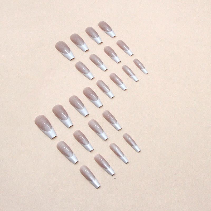 Classic Square French Tip Nails
