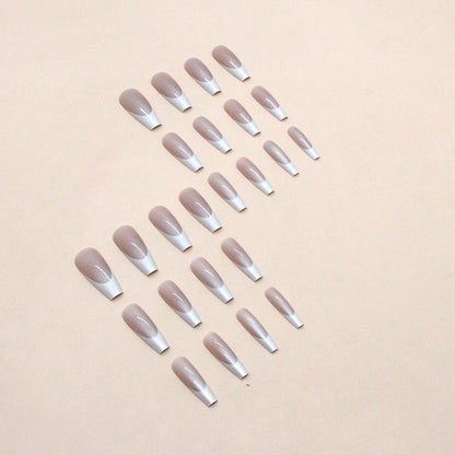 Classic Square French Tip Nails
