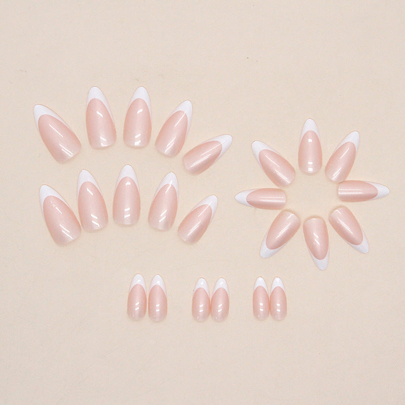 Pearl White French Tip Nails