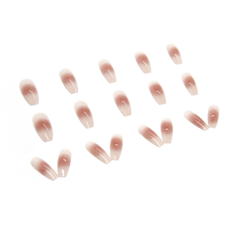 Glossy Nude Gradient Press-On Nails