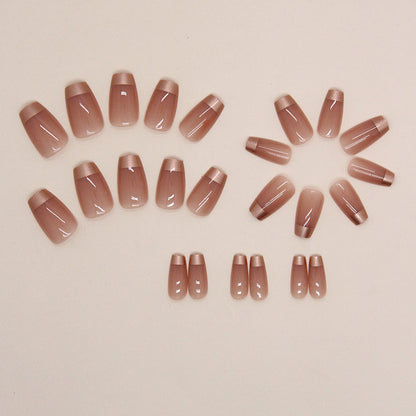 Rose Gold French Tip Nails