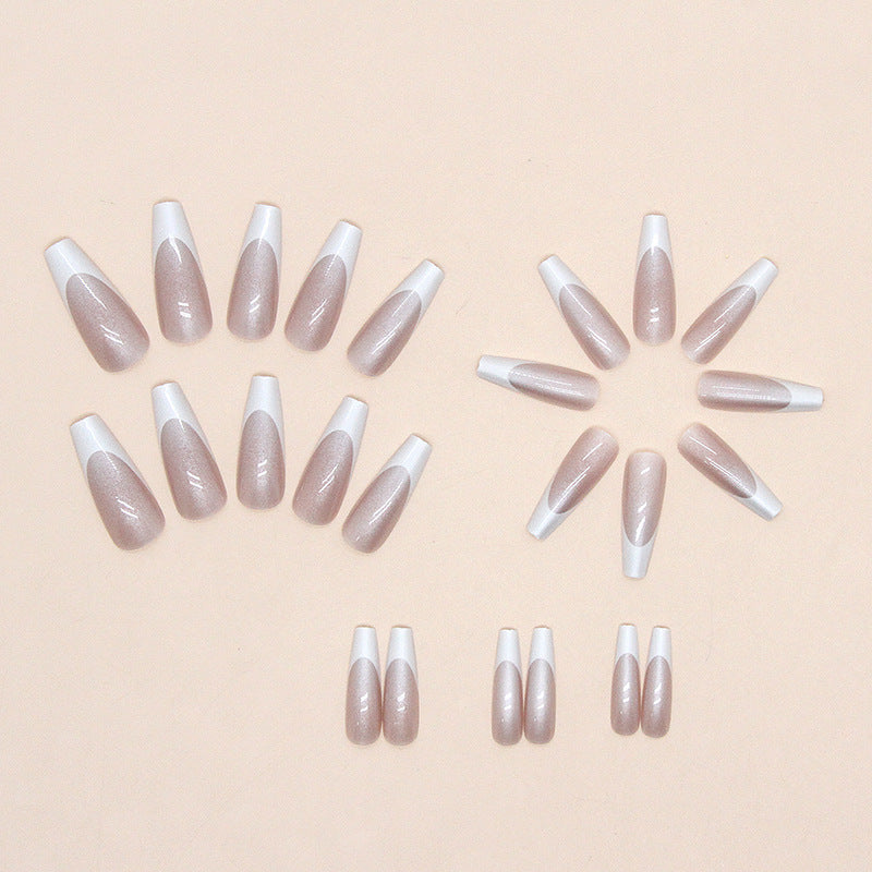 Classic Square French Tip Nails