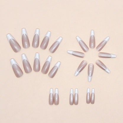 Classic Square French Tip Nails