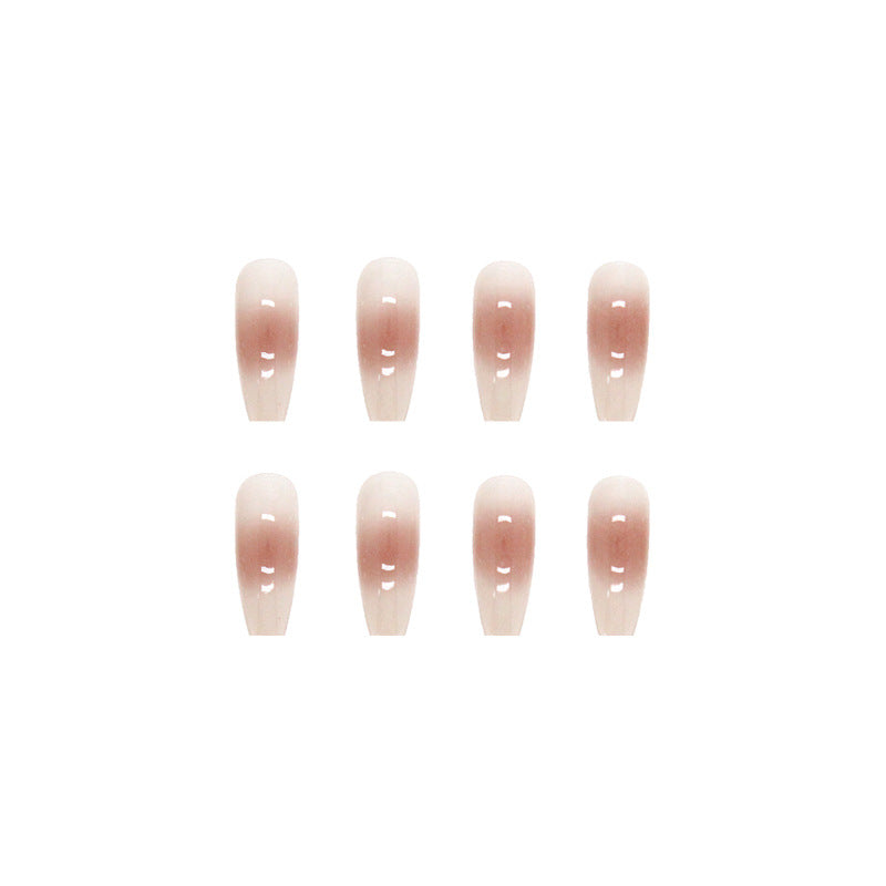 Glossy Nude Gradient Press-On Nails