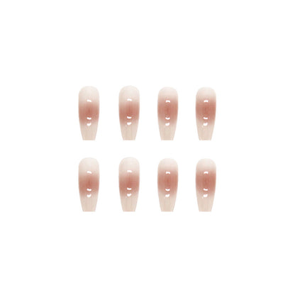 Glossy Nude Gradient Press-On Nails