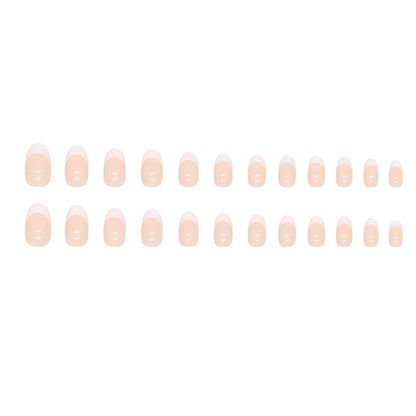 Glossy White French Tip Nails – Classic Almond Design