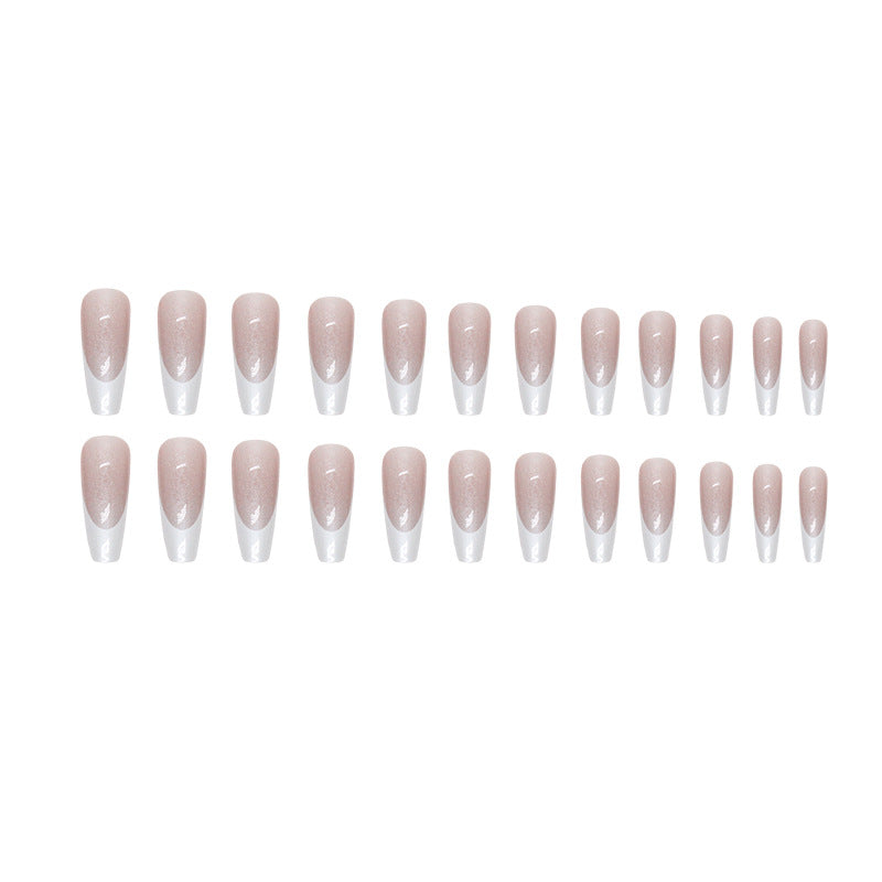Classic Square French Tip Nails
