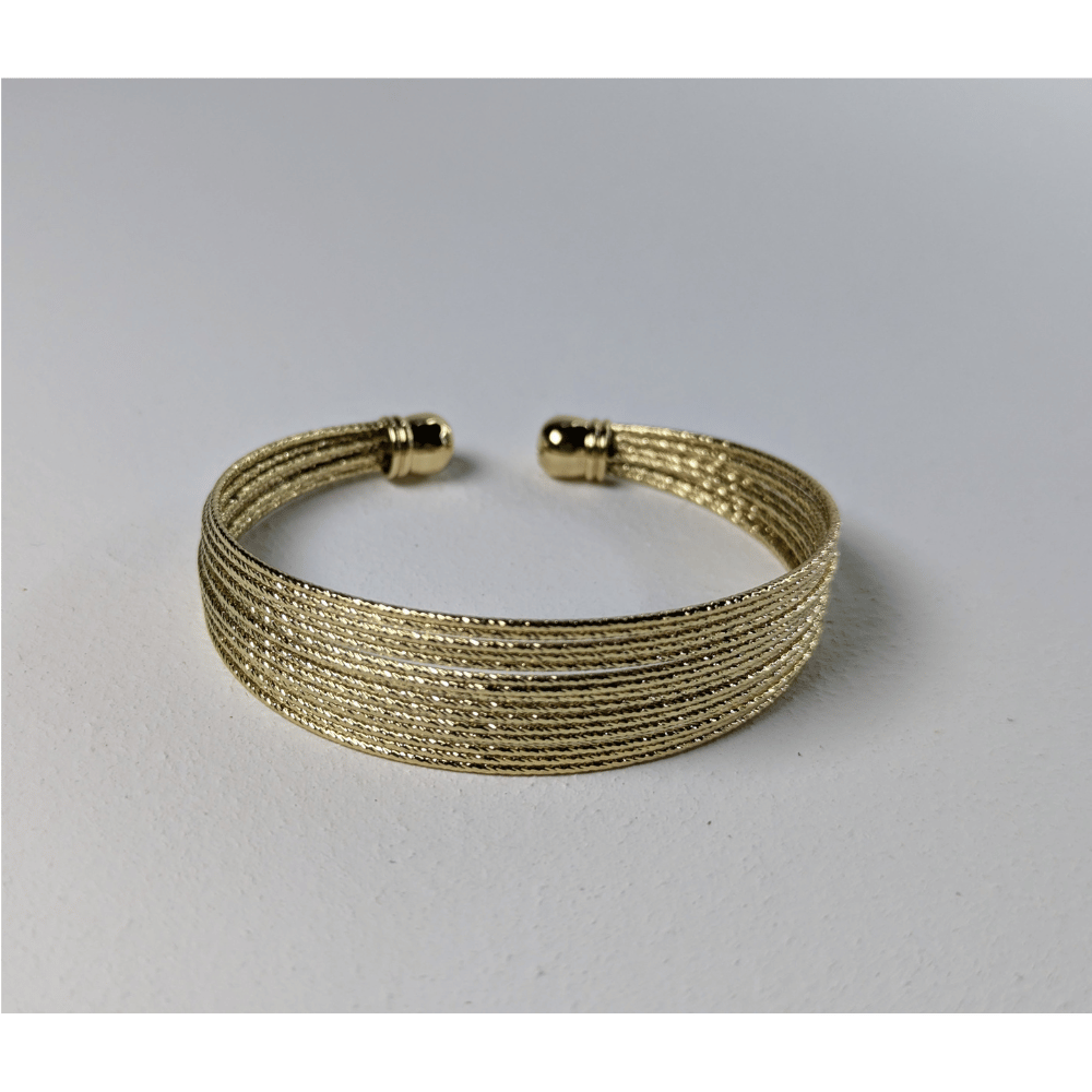 Gold-Tone Multi-Strand Mesh Cuff Bracelet