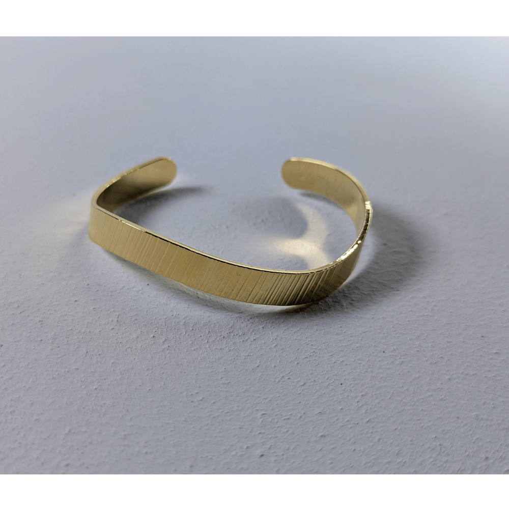 Minimalist Gold-Tone Cuff Bracelet