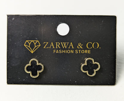 Chic Four-Leaf Clover Stud Earrings