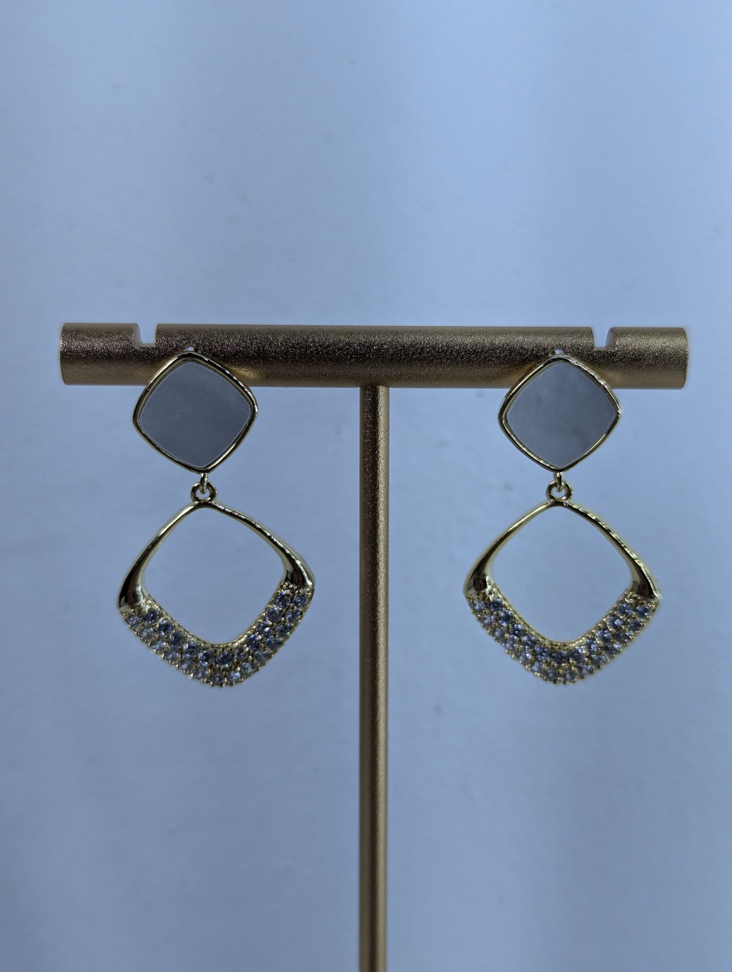 Gold-tone Geometric Dangle Earrings