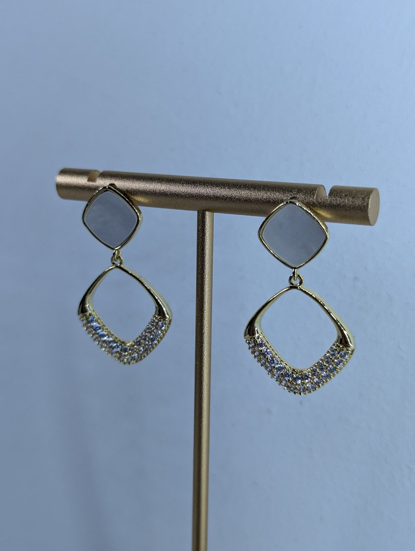 Gold-tone Geometric Dangle Earrings