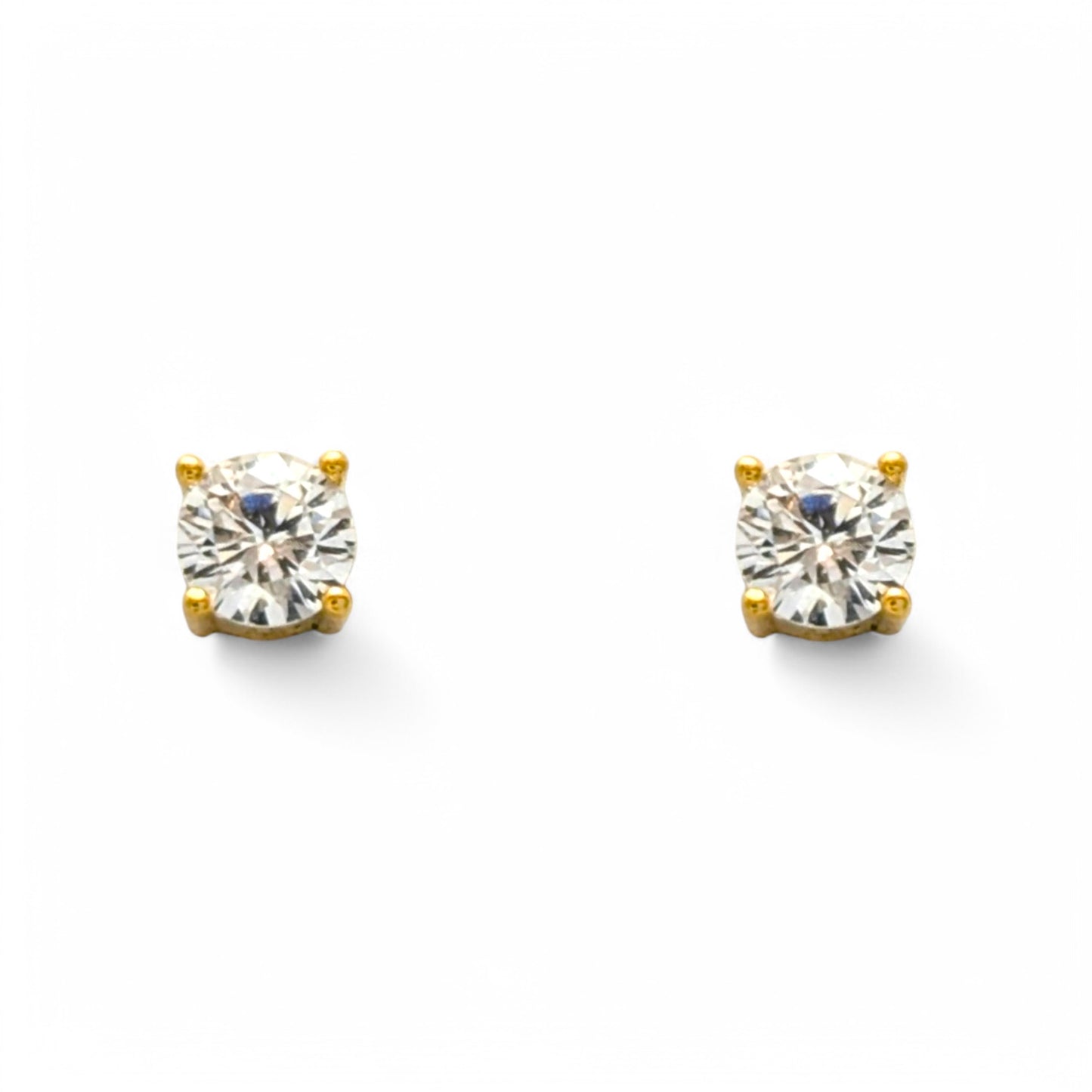 Crystal Solitaire Earrings