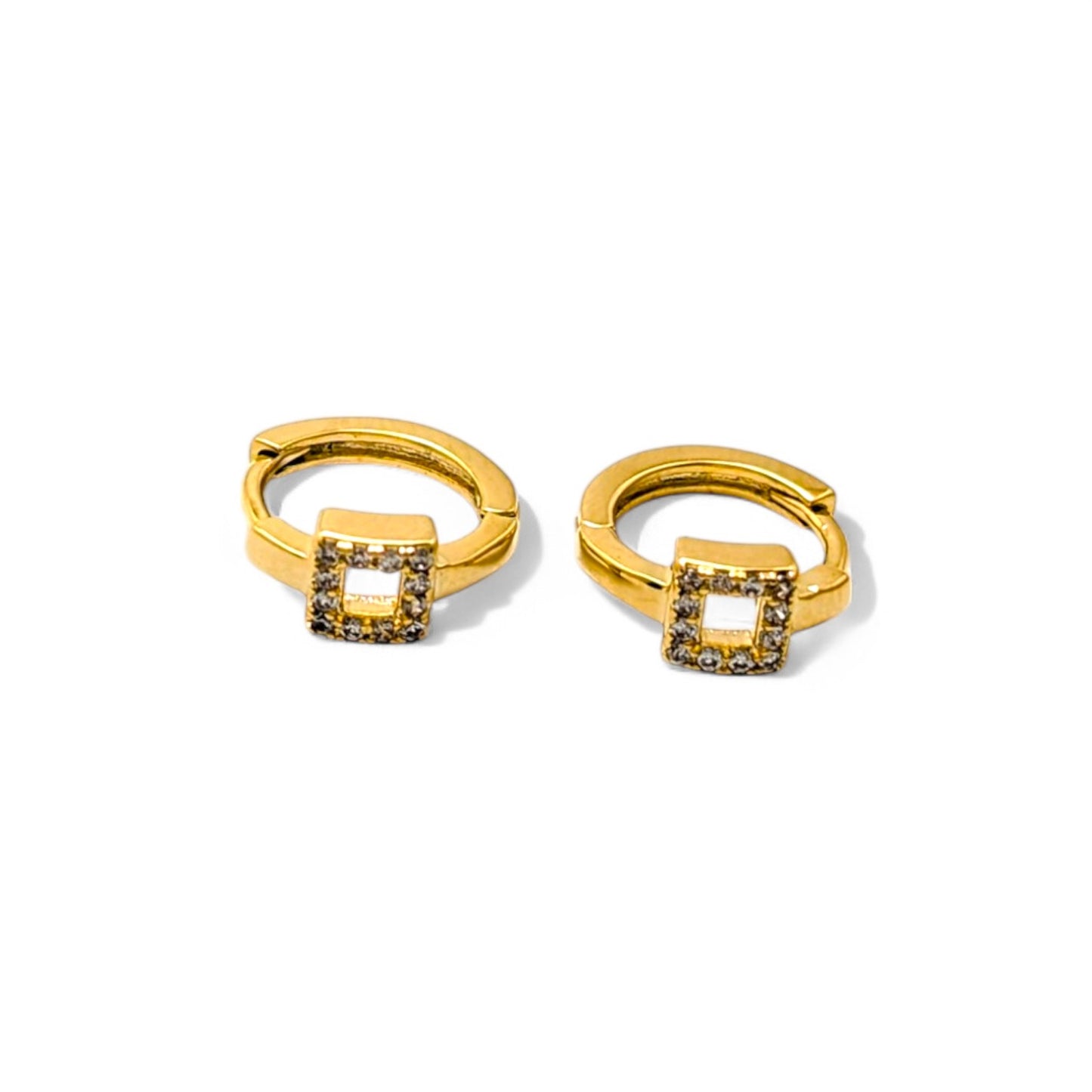 Crystal Encrusted Hoop Earrings