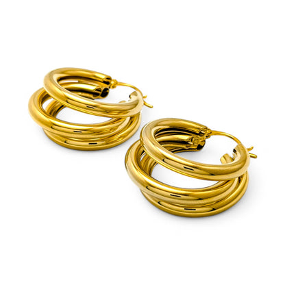 Triple Layered Hoop Earrings