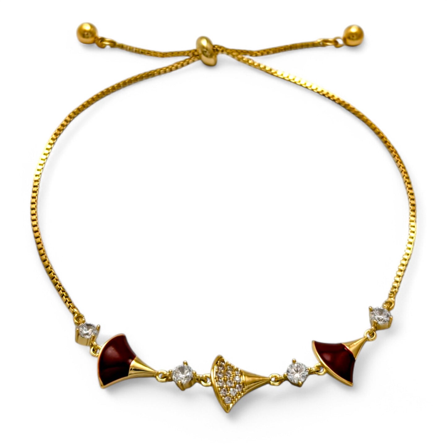 Red Enamel Crystal Bracelet