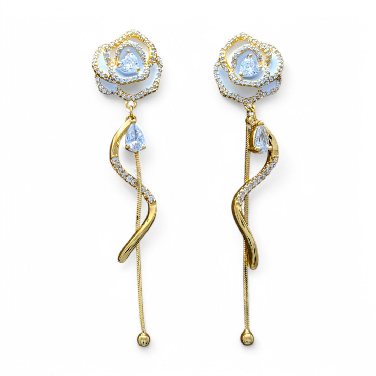 Crystal Rose Earrings