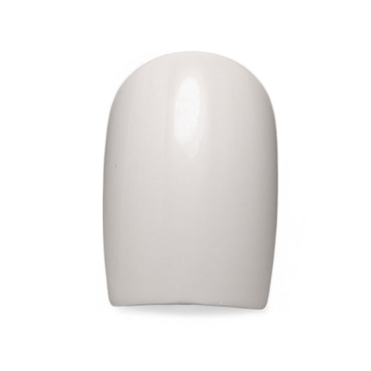 Elegant White Coffin Nails