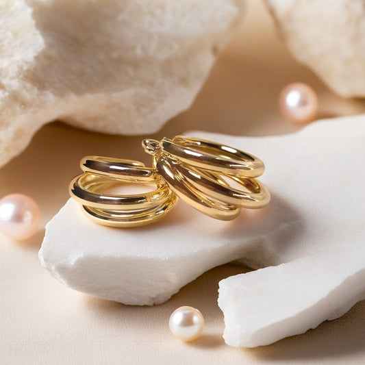 Triple Layered Hoop Earrings