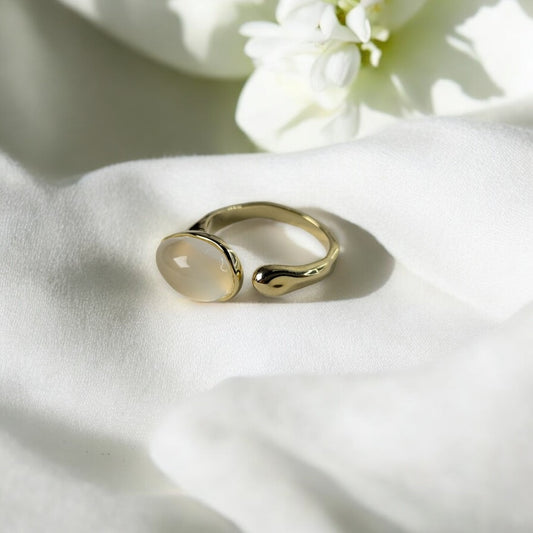 Moonstone Adjustable Ring